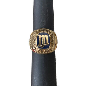 1987 Championship Minnesota Twins World Series Souvenir Ring Jostens Sz 10.5